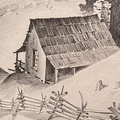 Lloyd Foltz Prairie Printmaker Ozarks Etching 1934