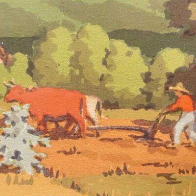 Norma Bassett Hall Prairie Printmaker Color Serigraph 1 of 2