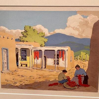 Norma Bassett Hall Prairie Printmaker Color Serigraph #2