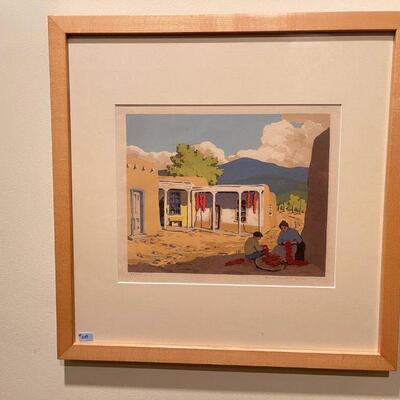 Norma Bassett Hall Prairie Printmaker Color Serigraph #2