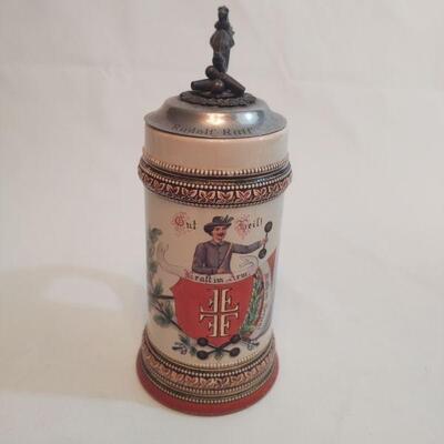 23 - Stein With Pewter Lid