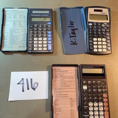 Lot 416 - graphing calculators