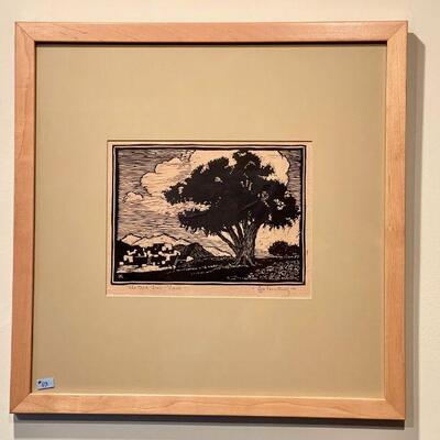 Leo Courtney Prairie Printmaker Old Tree Taos 1930s