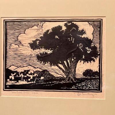 Leo Courtney Prairie Printmaker Old Tree Taos 1930s