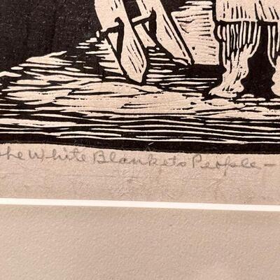Leo Courtney Prairie Printmaker adobe scene 1925