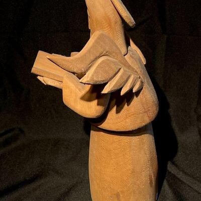 Santa Fe carver Joe Ortega Wooden Angel signed