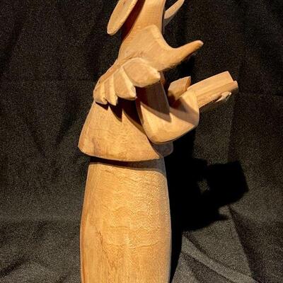Santa Fe carver Joe Ortega Wooden Angel signed