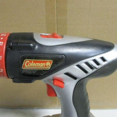 Lot 43 - Coleman Drill & Batteries 