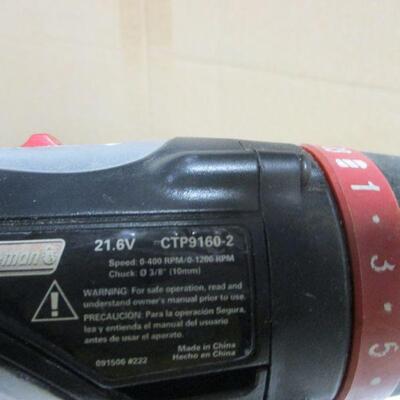 Lot 43 - Coleman Drill & Batteries 
