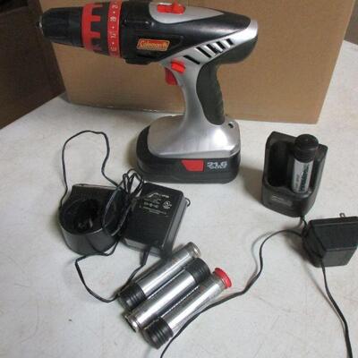 Lot 43 - Coleman Drill & Batteries 