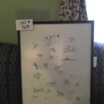 B509 Signed and Numbered Waterfowl Art with Book 