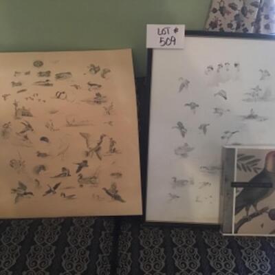 B509 Signed and Numbered Waterfowl Art with Book 