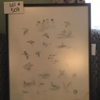 B509 Signed and Numbered Waterfowl Art with Book 