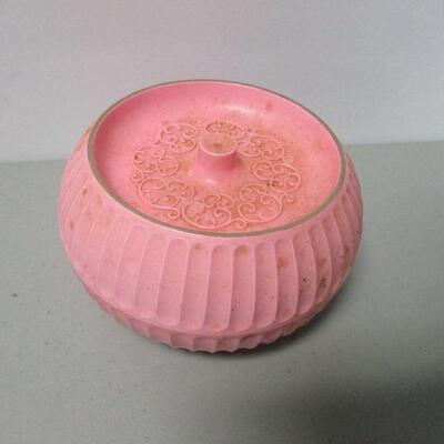 Lot 66 - Cut Crystal Tissue Dispenser & Cosmetic Tray - Dusting Powder Box