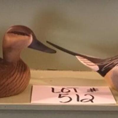 B512 Pair of Carved Decoys by Bob Coleman 1981