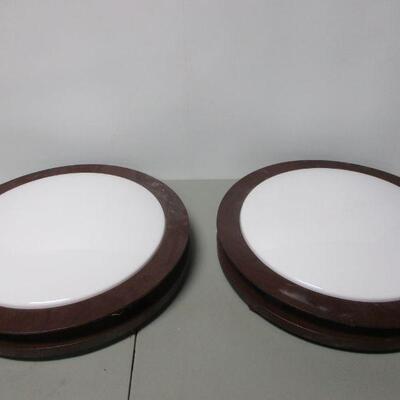 Lot 90 - A Pair Of Ceiling Lights 21"