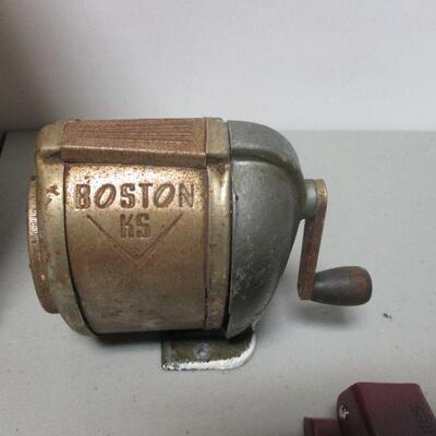 Lot 93 - Office Supplies & Wooden Chess Pieces 