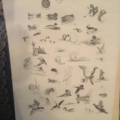 B526 Pair of Signed and Numbered Waterfowl Festival Prints 
