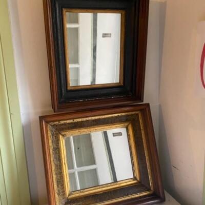 A548 Pair of Antique Mirror Shadow Boxes