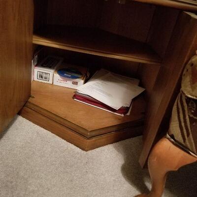 66 - Hexagonal Side Table w/Cabinet