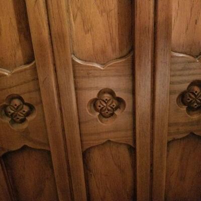 66 - Hexagonal Side Table w/Cabinet