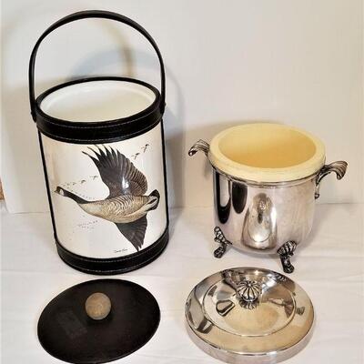 Lot #2  Two Vintage Ice Buckets - one Silver Plate