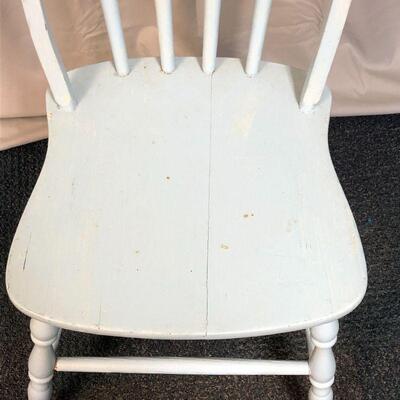 Lot 6 - Solid Wood Blue Side Chair LOCAL PICK UP ONLY