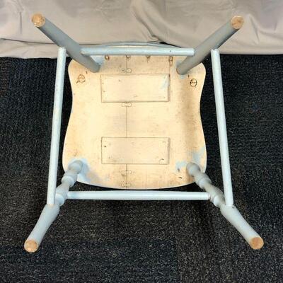 Lot 6 - Solid Wood Blue Side Chair LOCAL PICK UP ONLY
