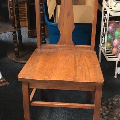 Lot 10 - Solid Wood Dining Table Chair LOCAL PICKUP ONLY