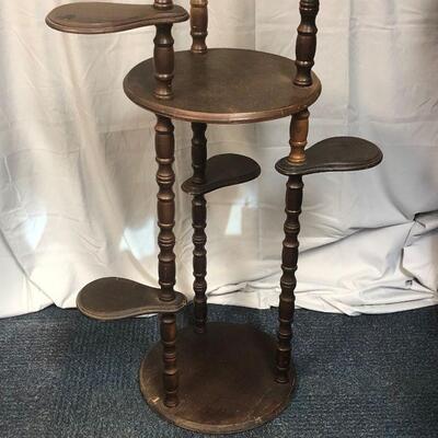 Lot 16 - Mid-Century Solid Wood Plant Shelf