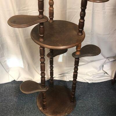 Lot 16 - Mid-Century Solid Wood Plant Shelf