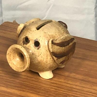 Lot 26 - Stoneware Folk Art Pig Bank