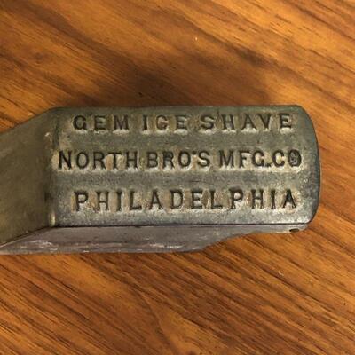 Lot 36 - GEM Ice Shave North Bros Mfg Co Philadelphia