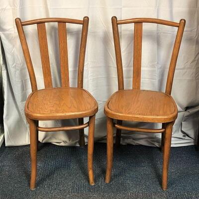 Lot 60 - 2 Solid Wood Side Chairs LOCAL PICKUP ONLY