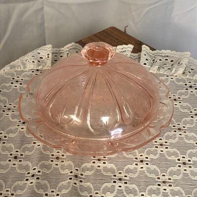Lot 69 - Cherry Blossom Pink Covered Butter Dish