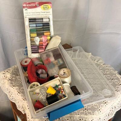 Lot 72 - Box of Sewing Thread and Misc