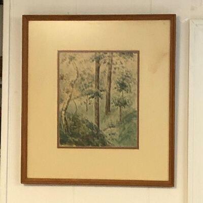 Lot 75 - Watercolor of Wooded Scene