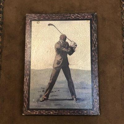 Lot 77 - Vintage Golfer on Modern Wall Art