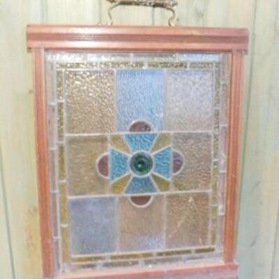 Solid Wood Framed Hand Crafted Stained Glass Wall Decor 20