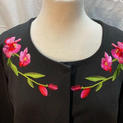 NWT Luochezhan Pink Floral Snap Front Formal Wear Jacket Size XXXL **read description on size** YD#020-1220-02024