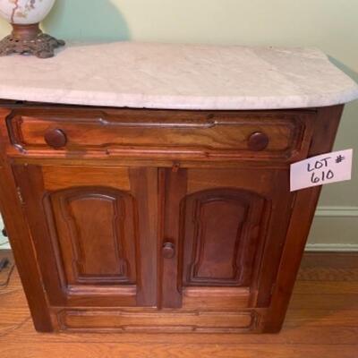 C610 Antique Victorian Marble top Washstand 