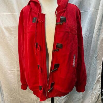 Old Navy Red Fleece Long Sleeve Jacket Size XXL YD#020-1220-02036