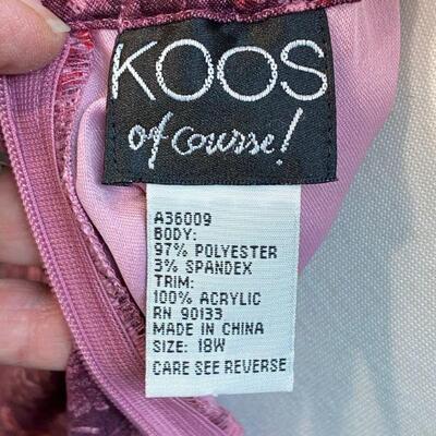 KOOS of course! Pink Paisley Below the Knee Skirt Size 18w YD#020-1220-02038