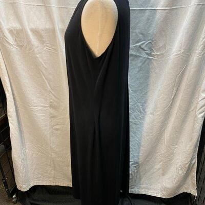 Black Sleeveless Slip Dress by Norma Kamali Timeless Size XL YD#020-1220-02043