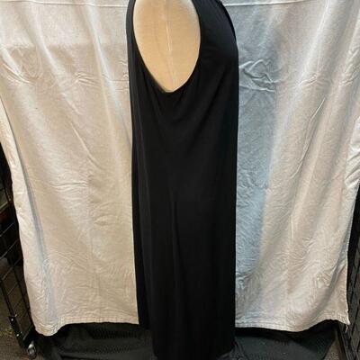 Black Sleeveless Slip Dress by Norma Kamali Timeless Size XL YD#020-1220-02043