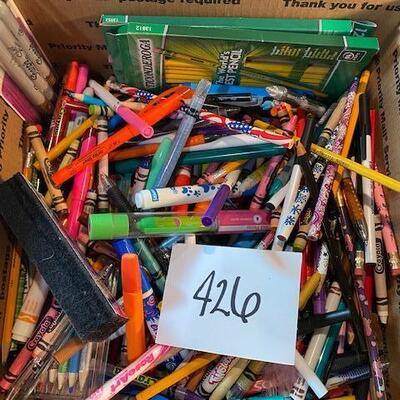 Lot 426 - Pen, Pencils, crayons and markers