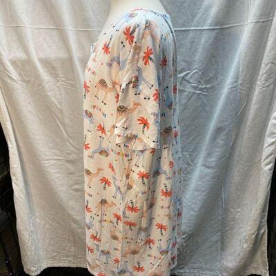 Secret Treasures Hump Day Camel Print Night Shirt Gown Size 2X-3X YD#020-1220-02046