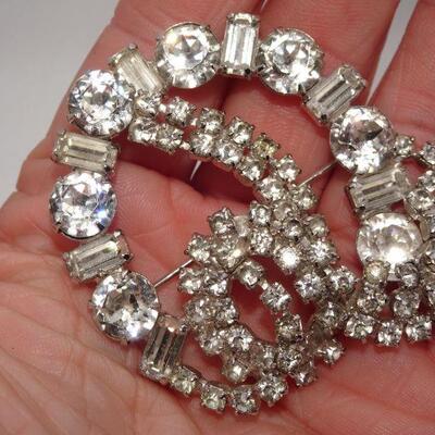 Signed Gorgeous Rhinestone KRAMER of New York Brooch, Statement Jewelry - Reserve 
