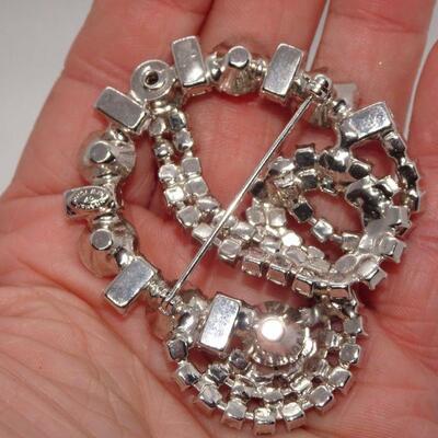 Signed Gorgeous Rhinestone KRAMER of New York Brooch, Statement Jewelry - Reserve 