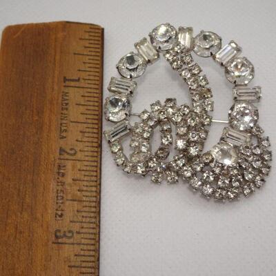 Signed Gorgeous Rhinestone KRAMER of New York Brooch, Statement Jewelry - Reserve 